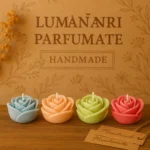 Colecție de trandafiri parfumați handmade din ceară de soia