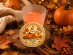 Lumânare parfumată Pumpkin Spice Glow FoxyArt cu capac din lemn