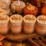 Lumânări parfumate Pumpkin Spice Glow FoxyArt în decor de toamnă