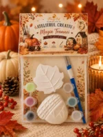 Kit de pictură DIY Magia Toamnei Maxi Kit cu figurine ceramice FoxyArt